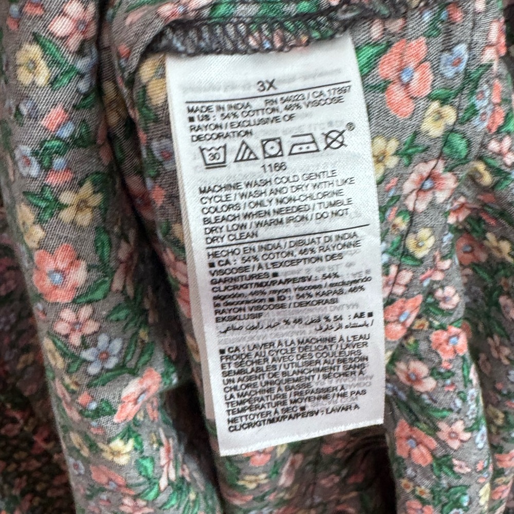 Old Navy Floral Boho Cottagecore Maxi Dress 3X - Picture 8 of 8